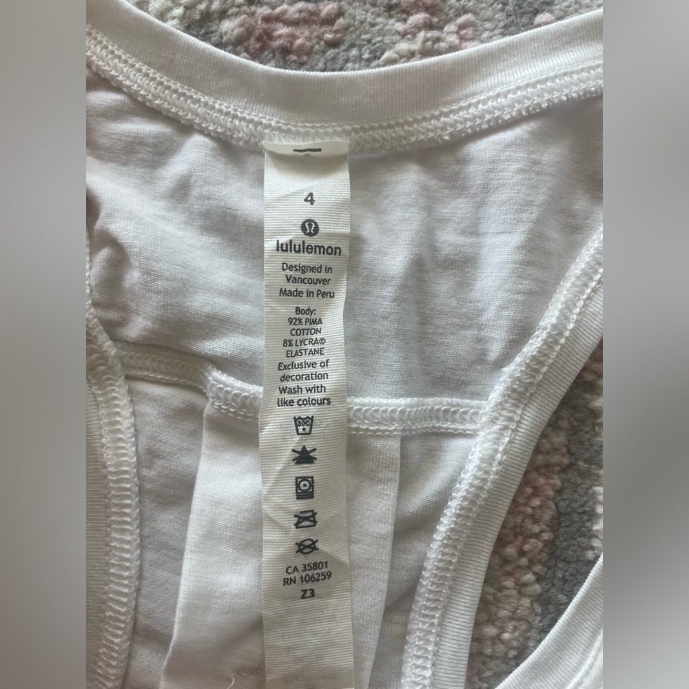 Lululemon Athletica White Tank Top - Picture 3 of 4